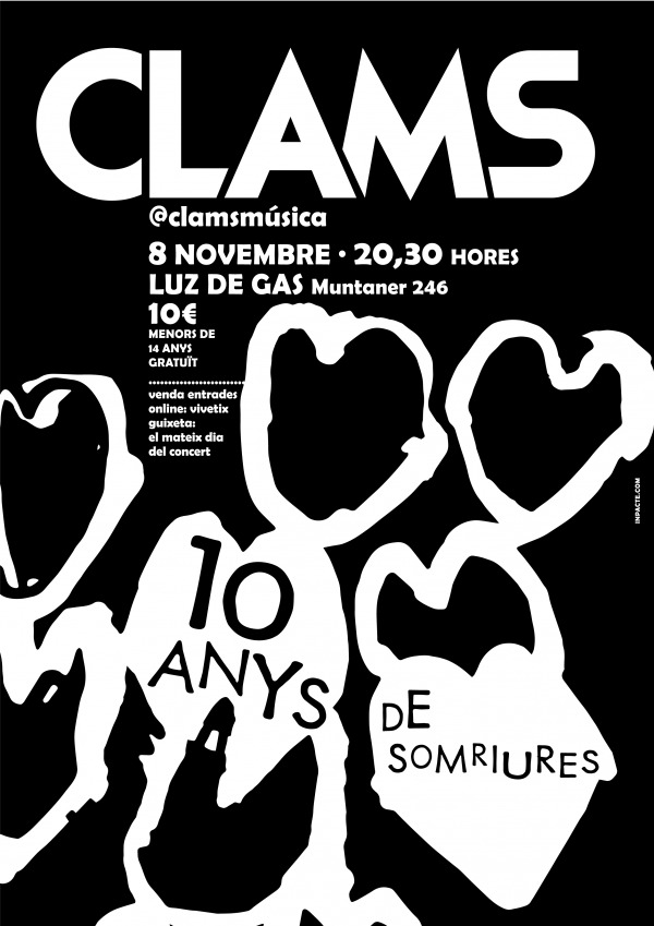 Cartell del 10e aniversari de Clams